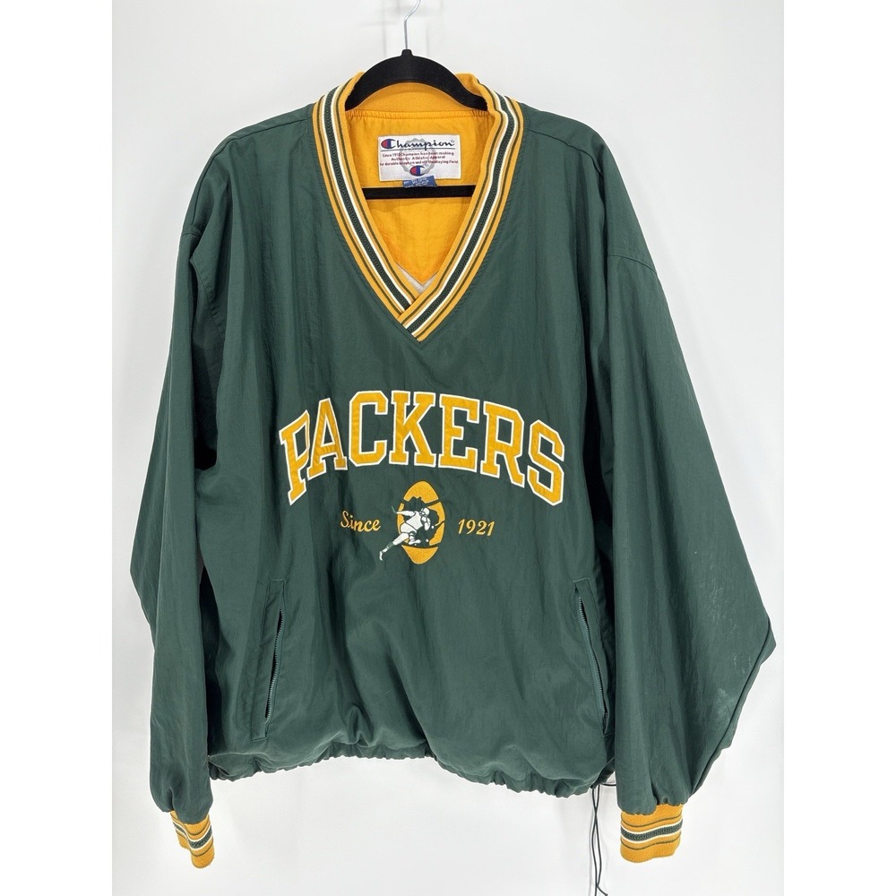 Rare 1990s Champion Green Bay Packers Pullover Jacket XL